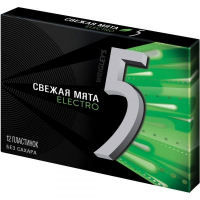 Жевательная резинка Wrigley's 5 Electro Свежая мята