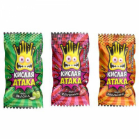 Жевательные конфеты Сладкая Сказка Кислая атака с кислым центр