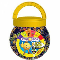 Леденцы Колобок на палочке в банке