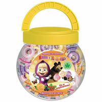 Леденцы на палочке Маша и Медведь (Чупа-чупс) в банке