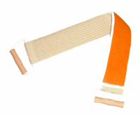 Мочалка YORK из сизаля лента с деревянной ручками