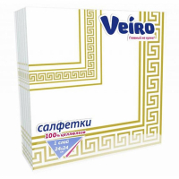 Салфетки Veiro столовые сервировочные 3-сл эллада белая