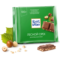 Шоколад молочный Риттер Спорт дробленый Лесной орех