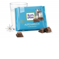 Шоколад молочный Риттер Спорт с альпийским молоком