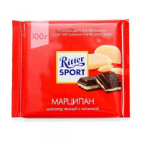 Шоколад Риттер Спорт Горький с Благородным Марципаном