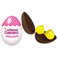 Шоколадное яйцо ЗАБАВНЫЙ СЮРПРИЗ для девочек щенки и котята