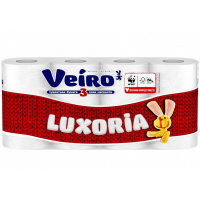 Туалетная бумага Veiro белая 3-сл 6 рул